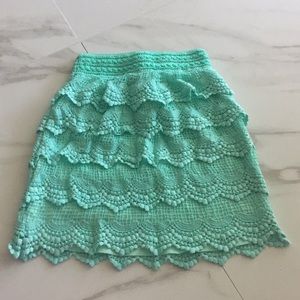 Turquoise skirt